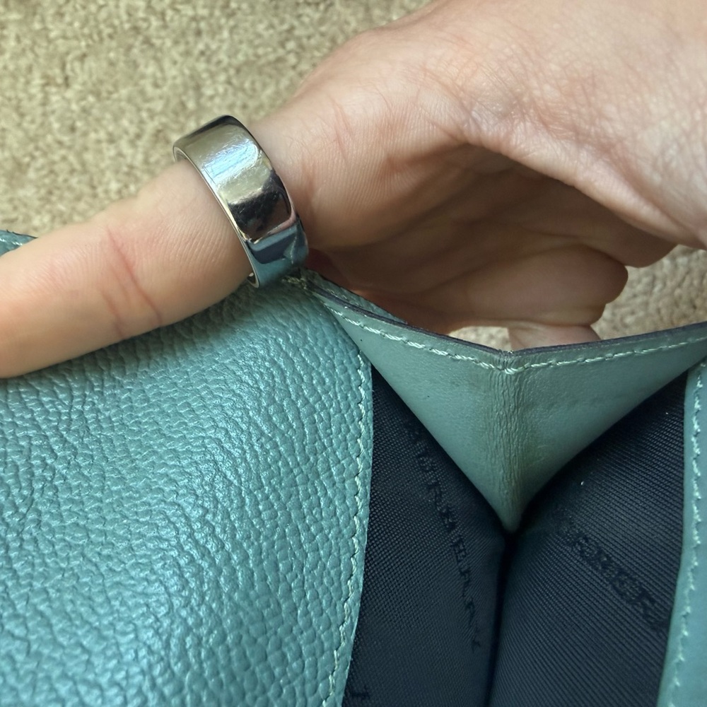 Burberry Teal and Plaid Compact Wallet with COA - Picture 8 of 8
